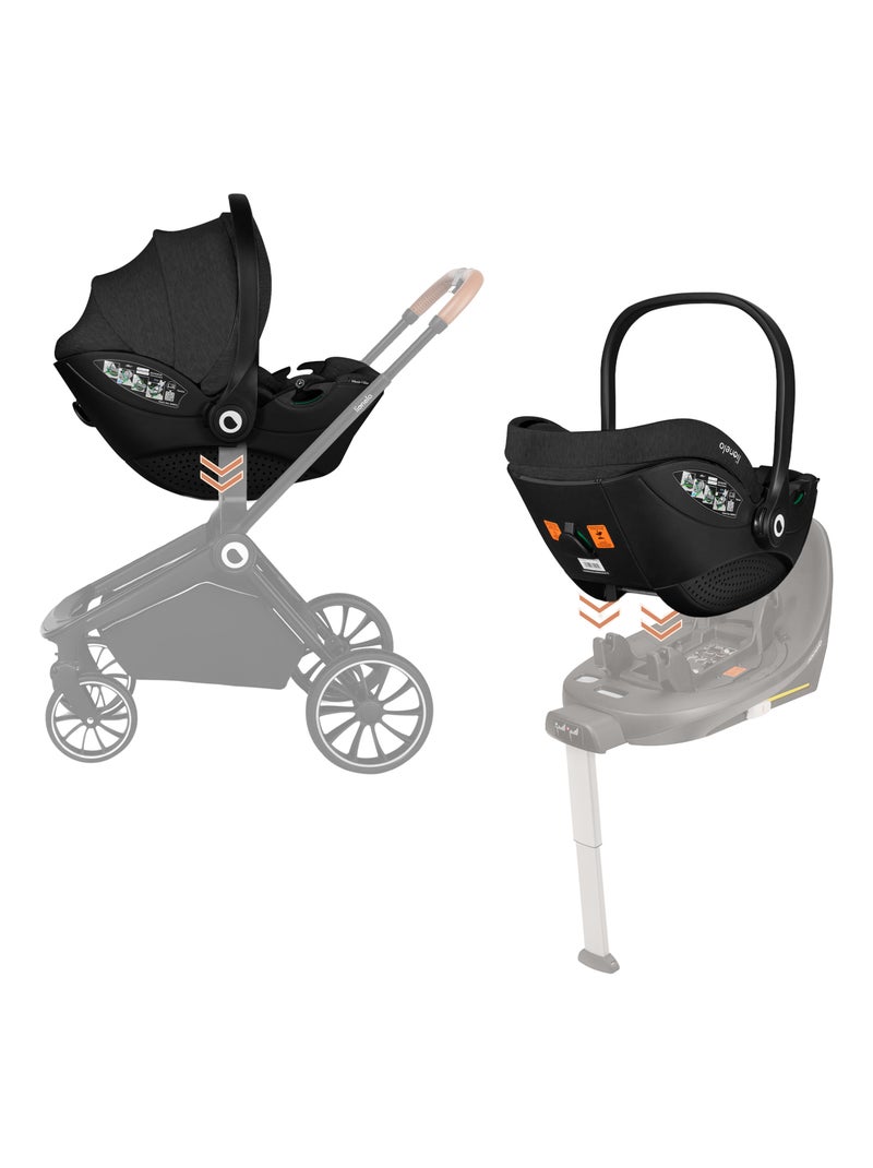 Cosi LIONELO Moxie i-Size - Tessuto di bamb? - Seggiolino auto 40-87 cm - Leggero - Gruppo 0+ Nero - Kiabi