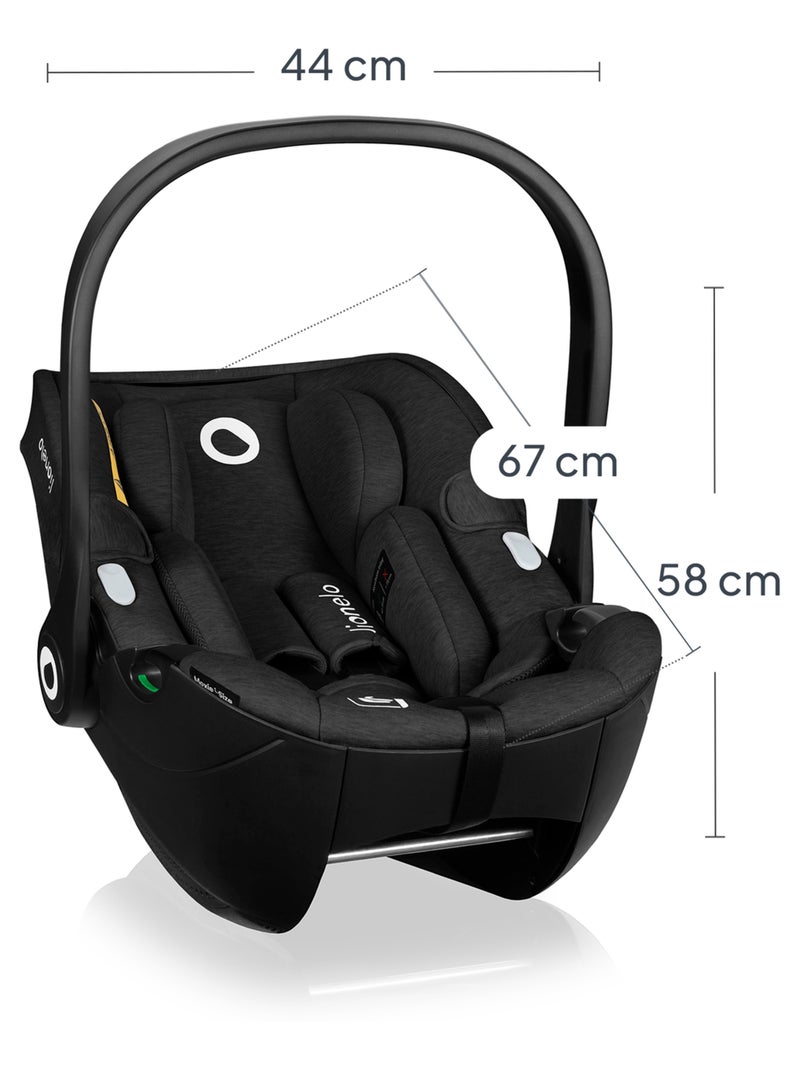 Cosi LIONELO Moxie i-Size - Tessuto di bamb? - Seggiolino auto 40-87 cm - Leggero - Gruppo 0+ Nero - Kiabi
