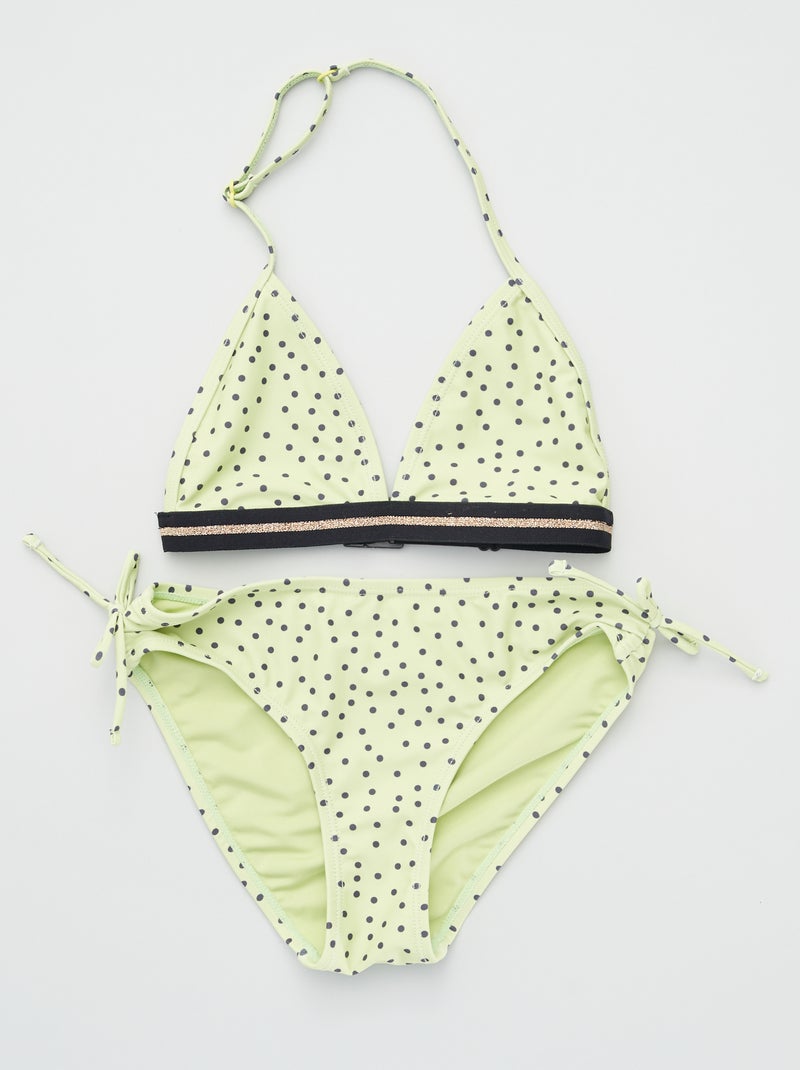Costume 2 pezzi motivo pois verde - Kiabi