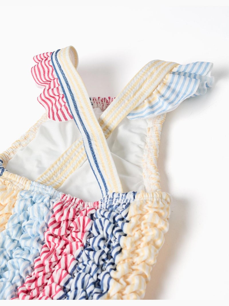 Costume a righe con volant You&Me Rosso - Kiabi