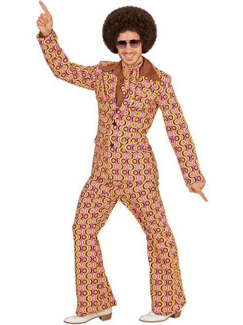 Costume anni '70 con onde e cerchi da discoteca - Kiabi