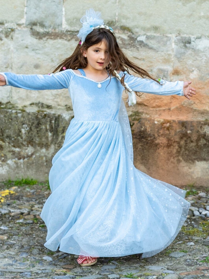 Costume bambina abito principessa regina delle nevi in velluto | great pretenders | great pretenders Blu - Kiabi