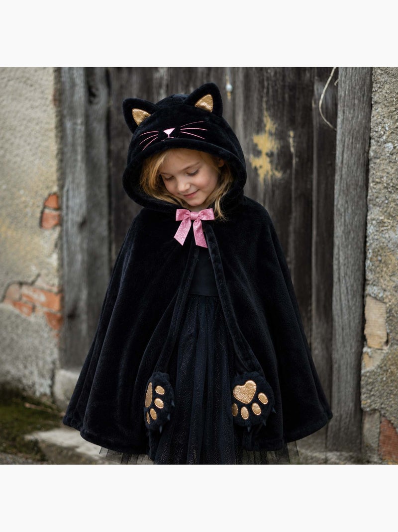 Costume bambino mantello da gatto in velluto | Great Pretenders Nero - Kiabi
