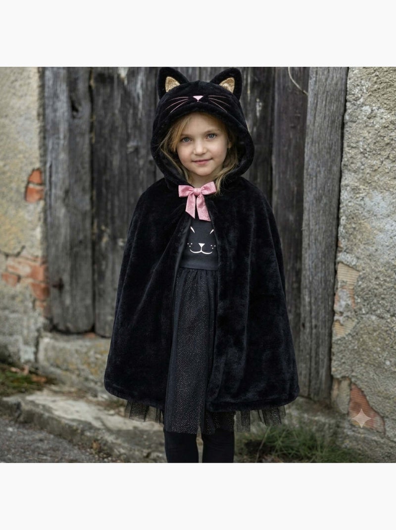 Costume bambino mantello da gatto in velluto | Great Pretenders Nero - Kiabi