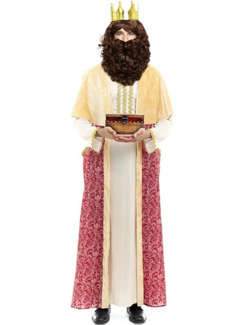 Costume bordeaux da re Gaspare con mantello - Kiabi