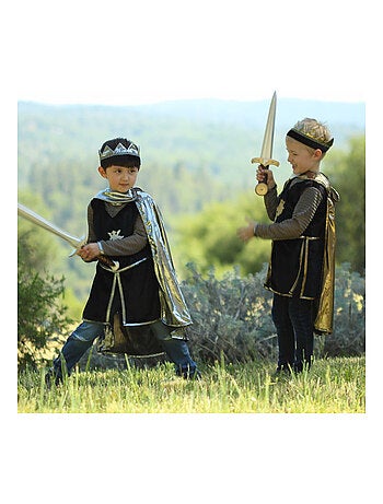 Costume cavaliere tunica mantello e corona per bambini - Great Pretenders