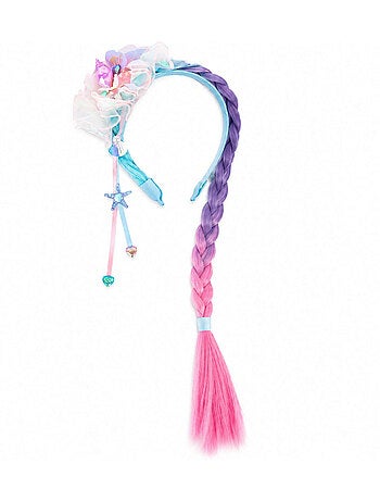 Costume cerchietto sirena per bambini con lunga treccia | Great Pretenders