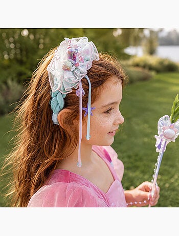 Costume cerchietto sirena per bambini con lunga treccia | Great Pretenders