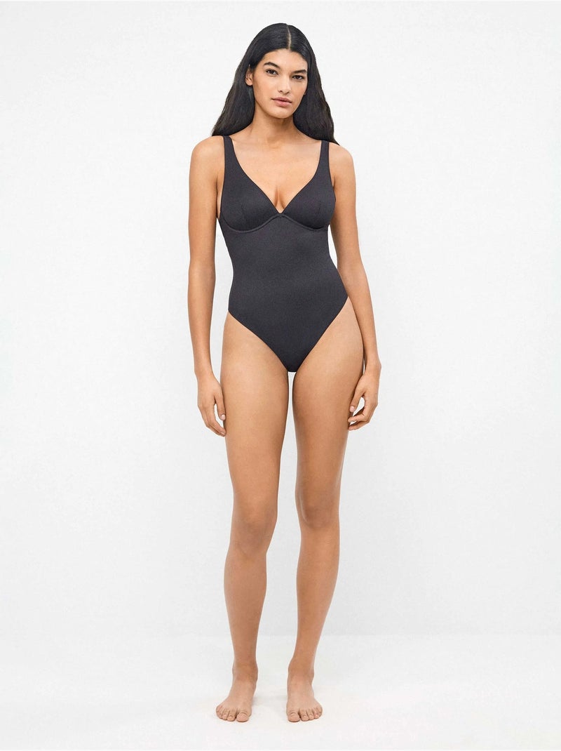 Costume con ferretto controllo Nero - Kiabi