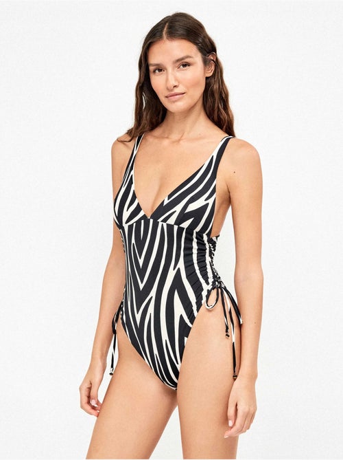 Costume con scollo profondo stampa animalier zebra - Kiabi Costume con scollo profondo stampa animalier zebra - Kiabi