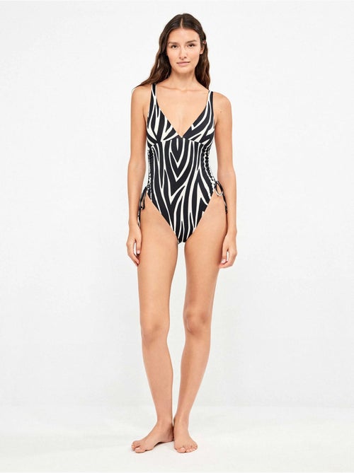 Costume con scollo profondo stampa animalier zebra - Kiabi Costume con scollo profondo stampa animalier zebra - Kiabi