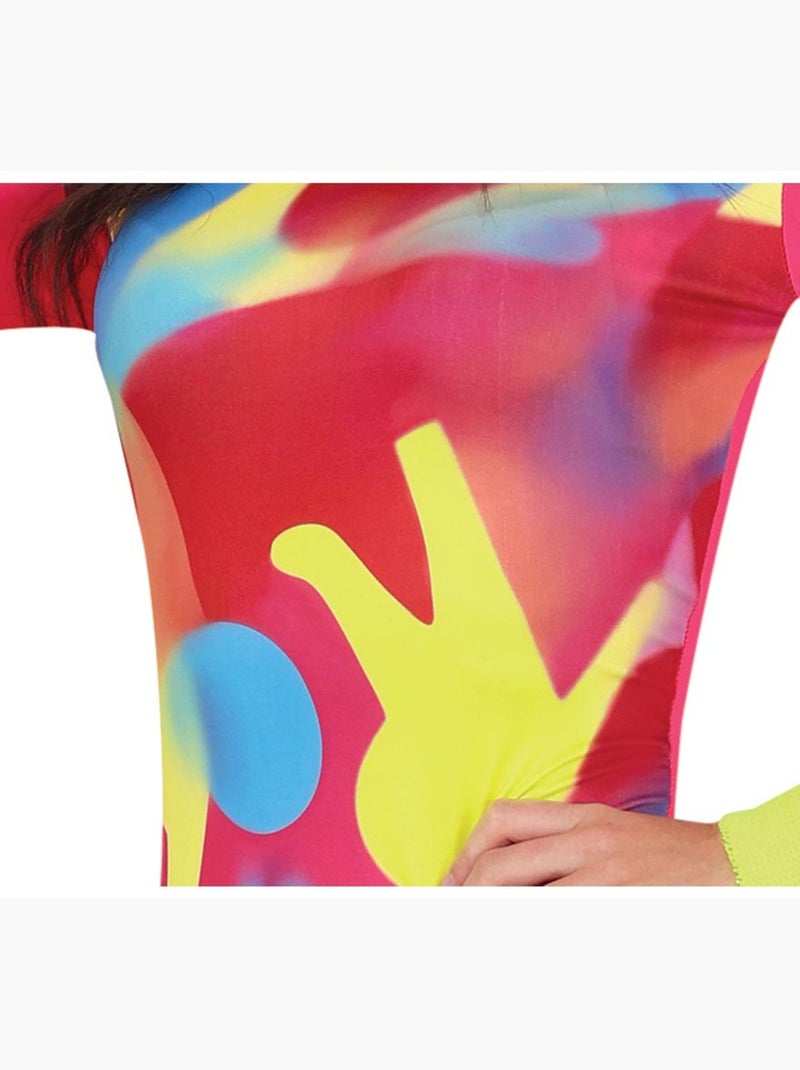 Costume da aerobica psichedelico anni '80 Multicolore - Kiabi