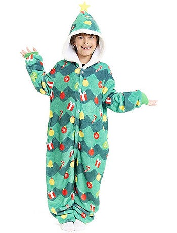 Costume da albero di Natale o pigiama con cappuccio