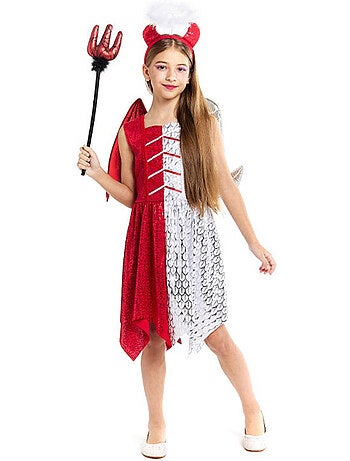 Costume da angelo e demone con ali e corna