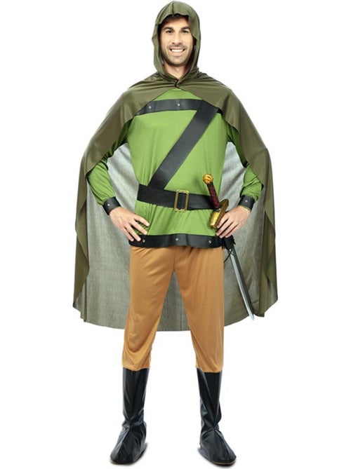 Costume da arciere della foresta con mantello da uomo - Kiabi