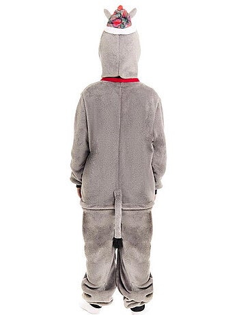 Costume da asinello natalizio scozzese con cappuccio