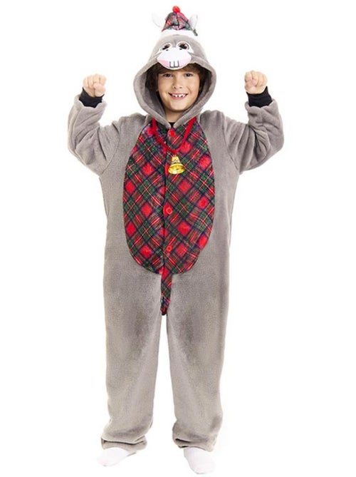 Costume da asinello natalizio scozzese con cappuccio - Kiabi