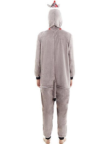 Costume da asinello natalizio scozzese con cappuccio