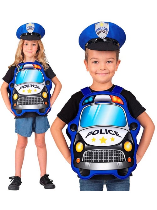 Costume da auto della polizia con cappello - Kiabi