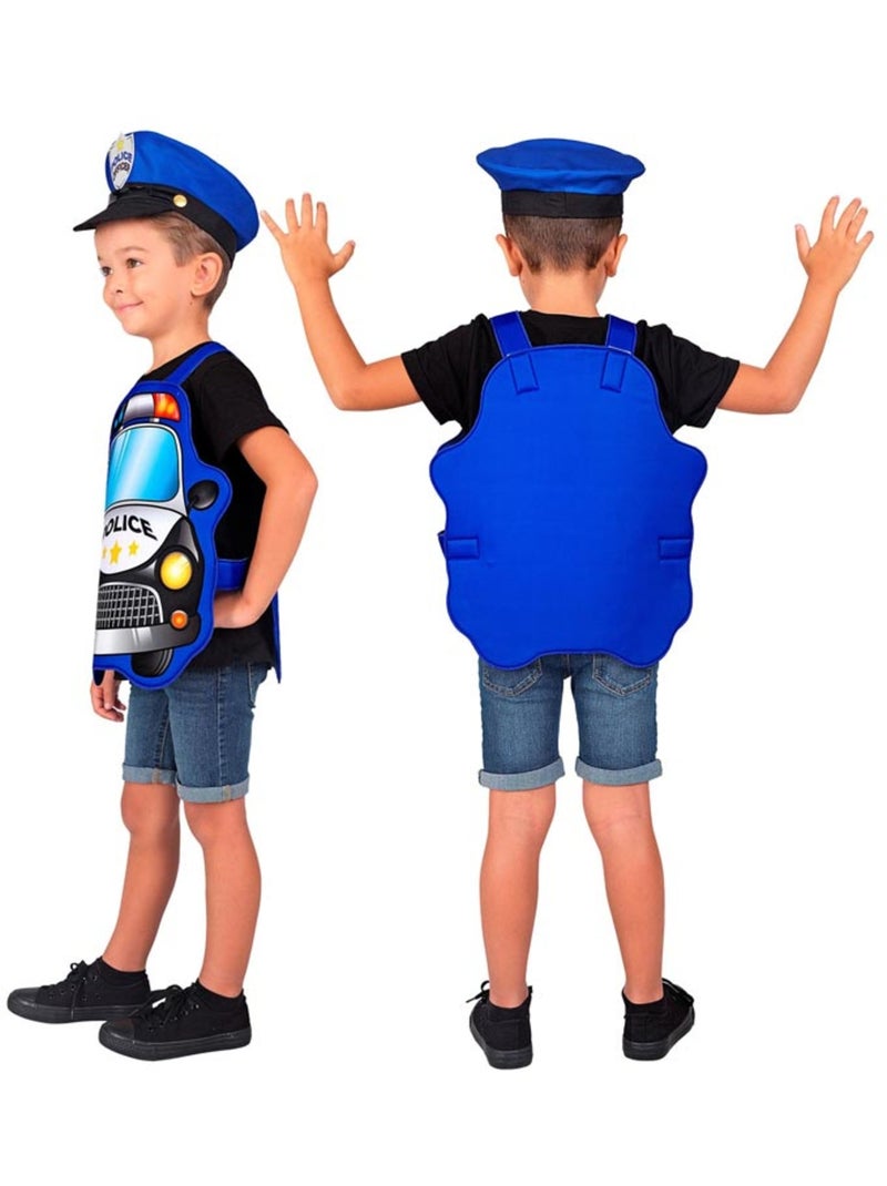 Costume da auto della polizia con cappello Multicolore - Kiabi