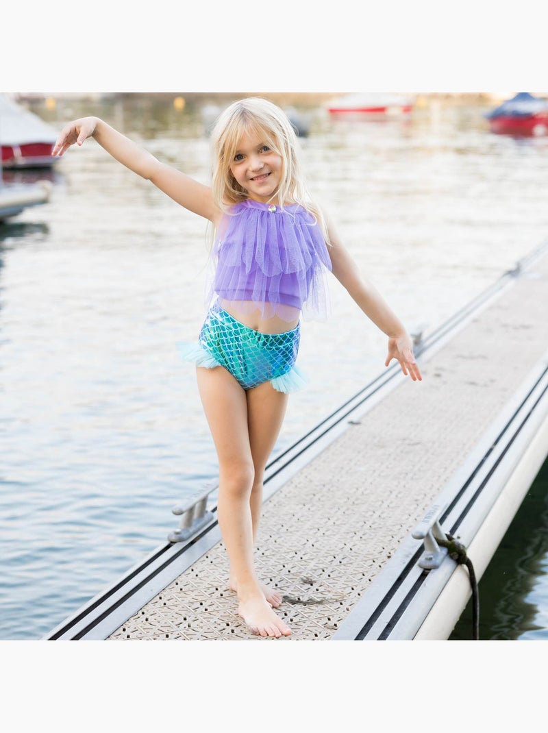 Costume da bagno 2 pezzi bambina sirena | great pretenders | great pretenders Viola - Kiabi