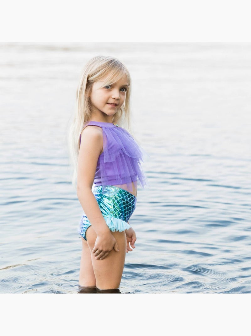 Costume da bagno 2 pezzi bambina sirena | great pretenders | great pretenders Viola - Kiabi
