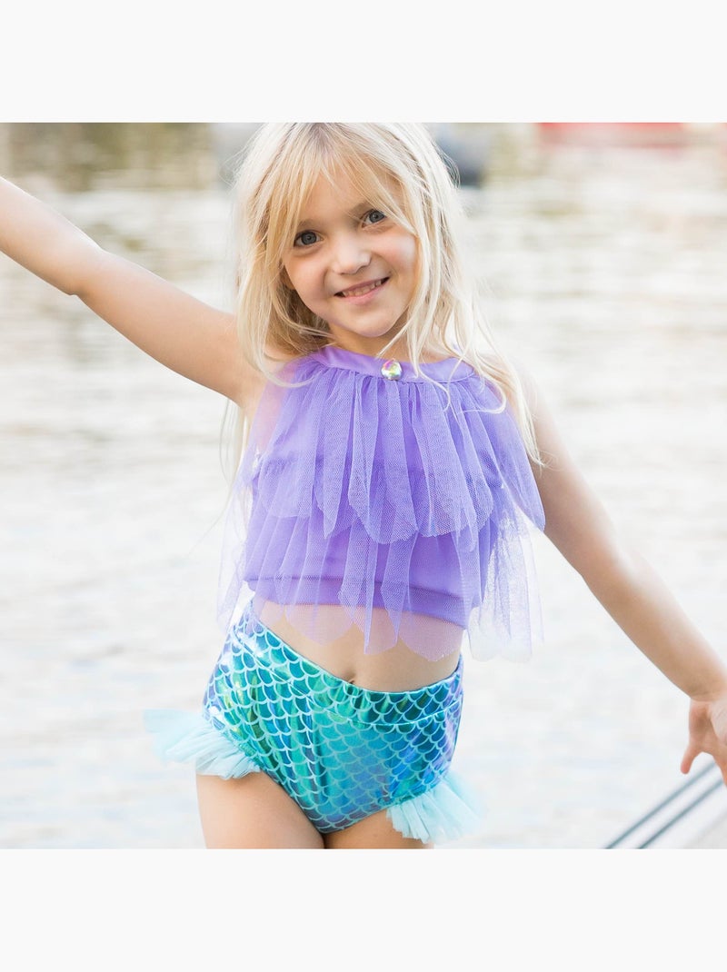 Costume da bagno 2 pezzi bambina sirena | great pretenders | great pretenders Viola - Kiabi