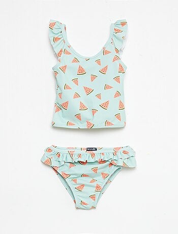 Costume da bagno 2 pezzi con effetto volant