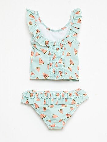 Costume da bagno 2 pezzi con effetto volant