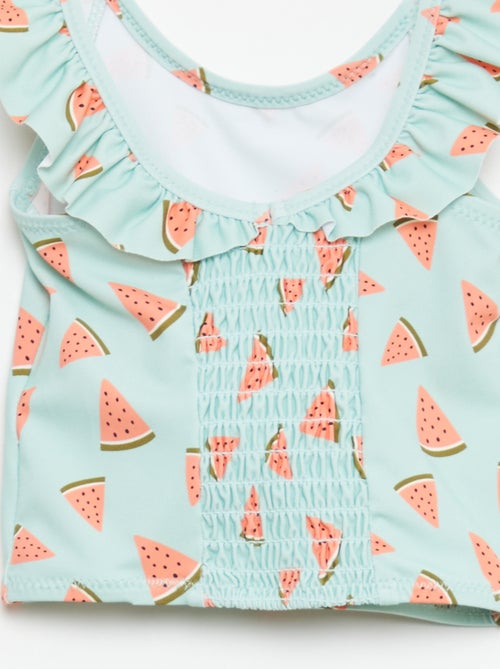 Costume da bagno 2 pezzi con effetto volant - Kiabi