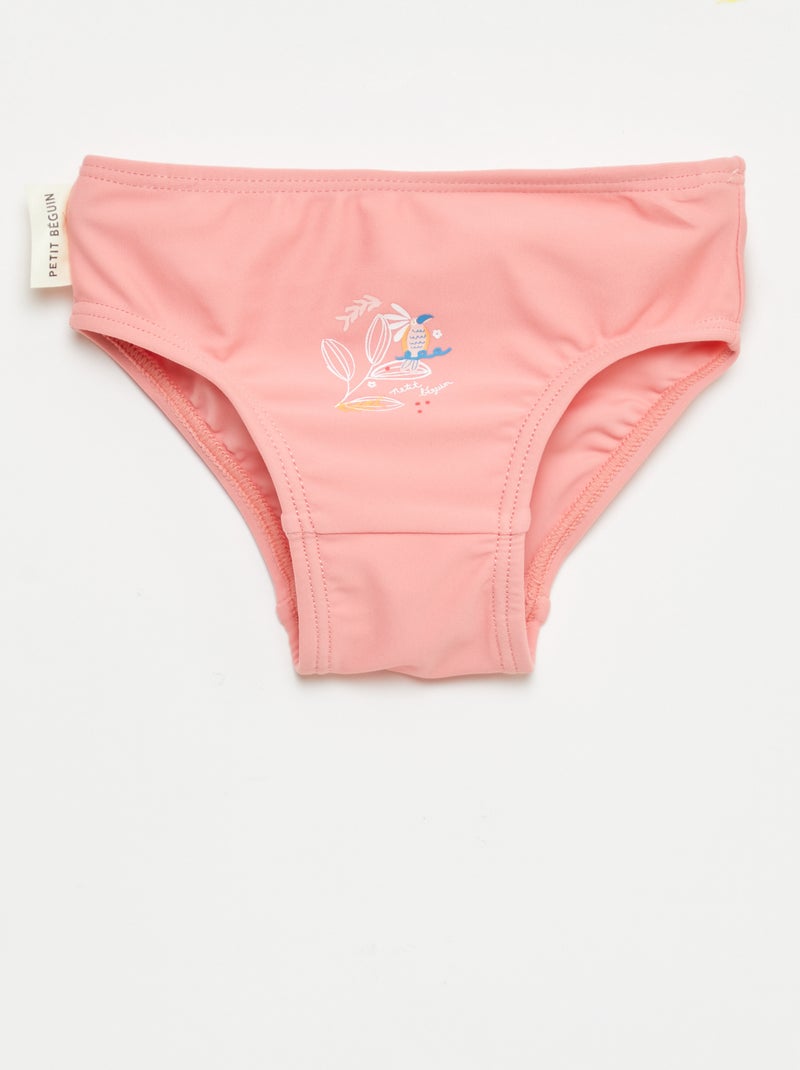 Costume da bagno 2 pezzi 'Petit Béguin' T-shirt + slip Corallo - Kiabi