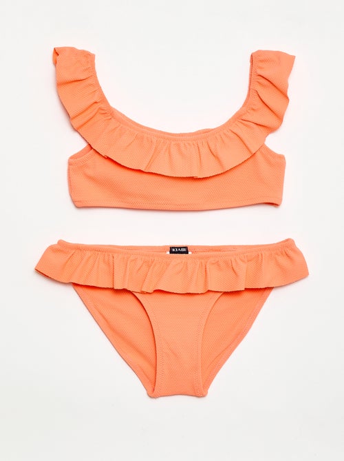 Costume da bagno a balze in maglia - 2 pezzi - Kiabi