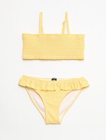 Costume da bagno a fantasia + volant - 2 pezzi