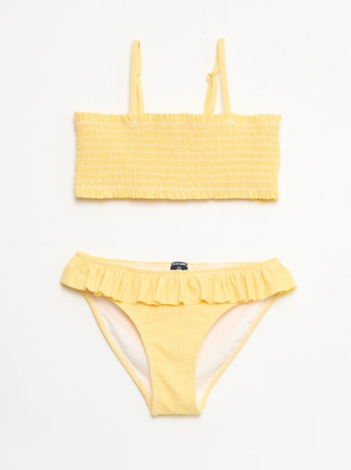 Costume da bagno a fantasia + volant - 2 pezzi - Kiabi