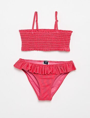 Costume da bagno a fantasia + volant - 2 pezzi