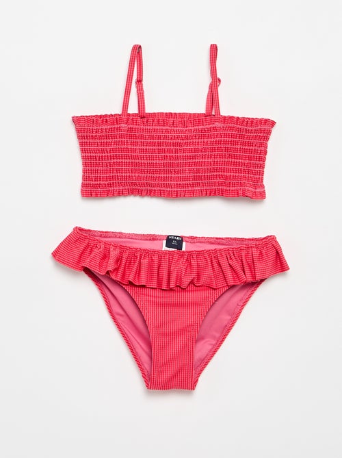 Costume da bagno a fantasia + volant - 2 pezzi - Kiabi