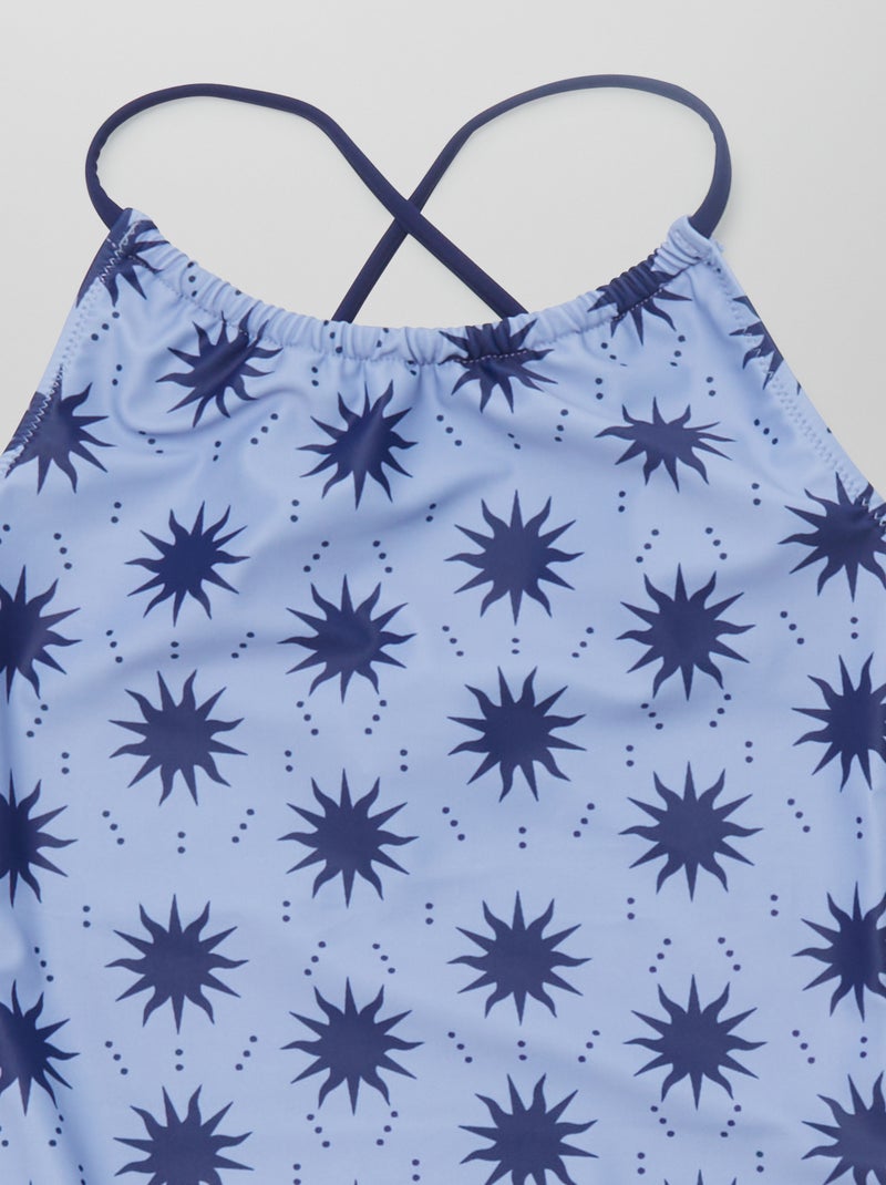 Costume da bagno a fiori - Intero BLU - Kiabi