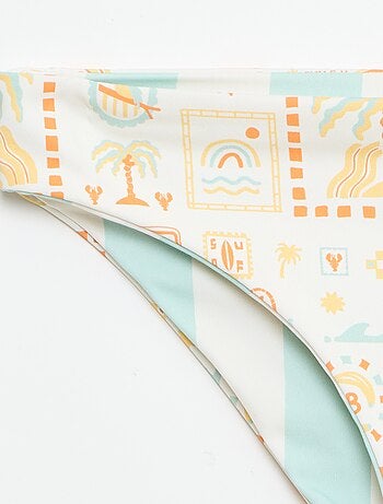 Costume da bagno a fiori reversibile - 2 pezzi