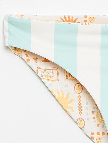 Costume da bagno a fiori reversibile - 2 pezzi