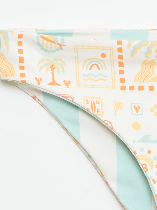 Costume da bagno a fiori reversibile - 2 pezzi - Kiabi