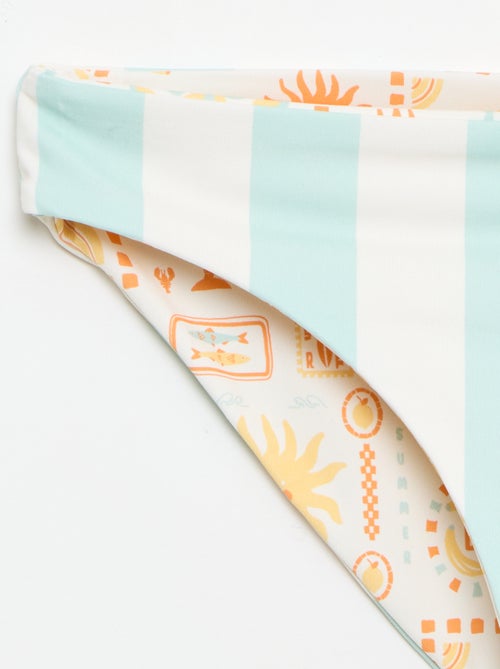 Costume da bagno a fiori reversibile - 2 pezzi - Kiabi