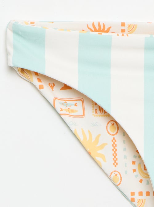Costume da bagno a fiori reversibile - 2 pezzi - Kiabi