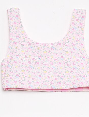 Costume da bagno a fiori reversibile - 2 pezzi