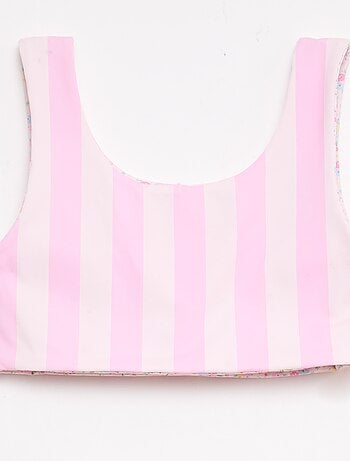 Costume da bagno a fiori reversibile - 2 pezzi