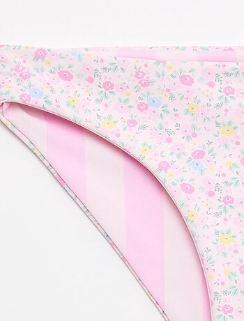 Costume da bagno a fiori reversibile - 2 pezzi