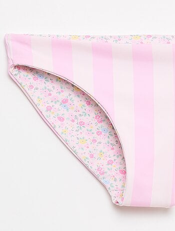 Costume da bagno a fiori reversibile - 2 pezzi