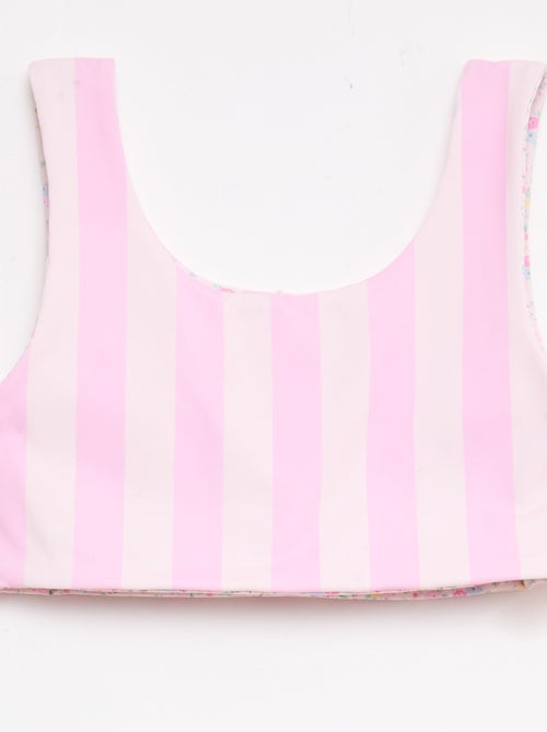 Costume da bagno a fiori reversibile - 2 pezzi - Kiabi