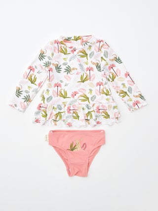 Costume da bagno a maniche lunghe + slip 'Petit Béguin' - 2 pezzi