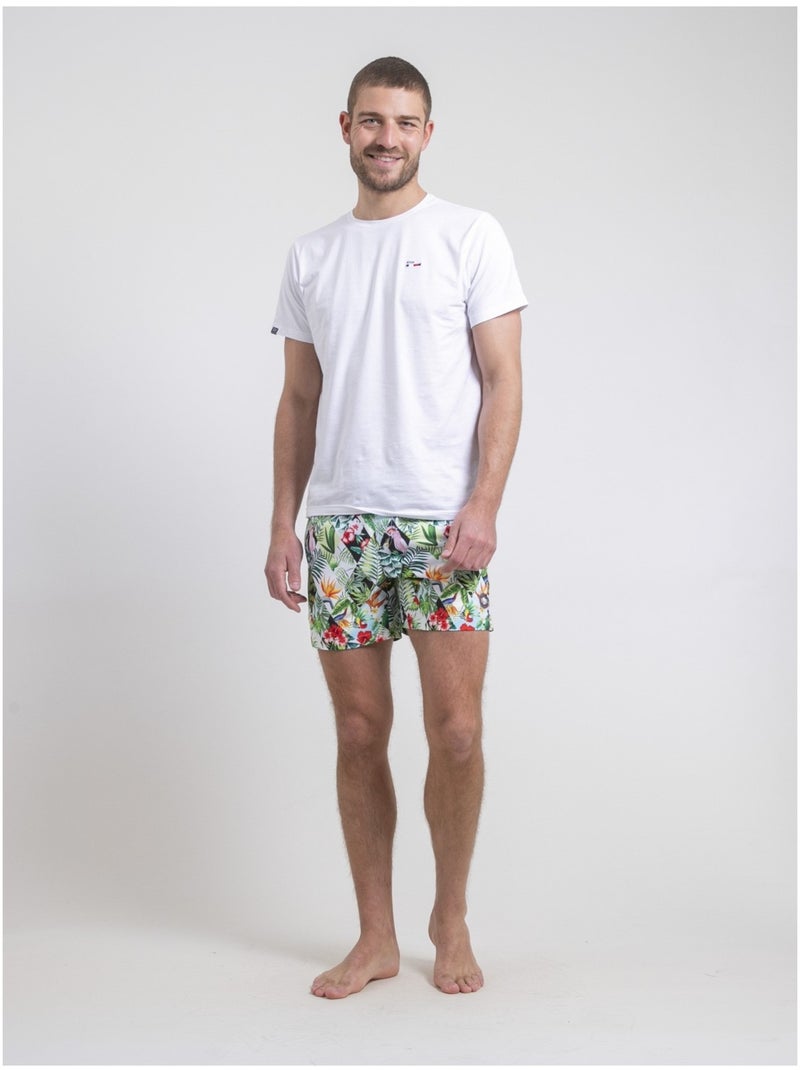 Costume da bagno a motivi GALLIX Bianco - Kiabi
