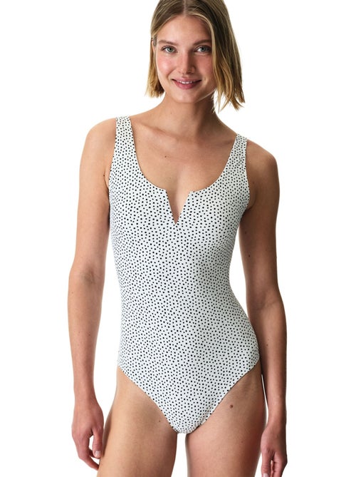 Costume da bagno a pois con scollo a v e ferretto penti - Kiabi